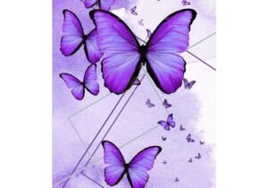 Panel Lateral 1.50x2.20 – Mariposas Lila