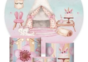 Kit panel circular trio de fundas – Pijama Party